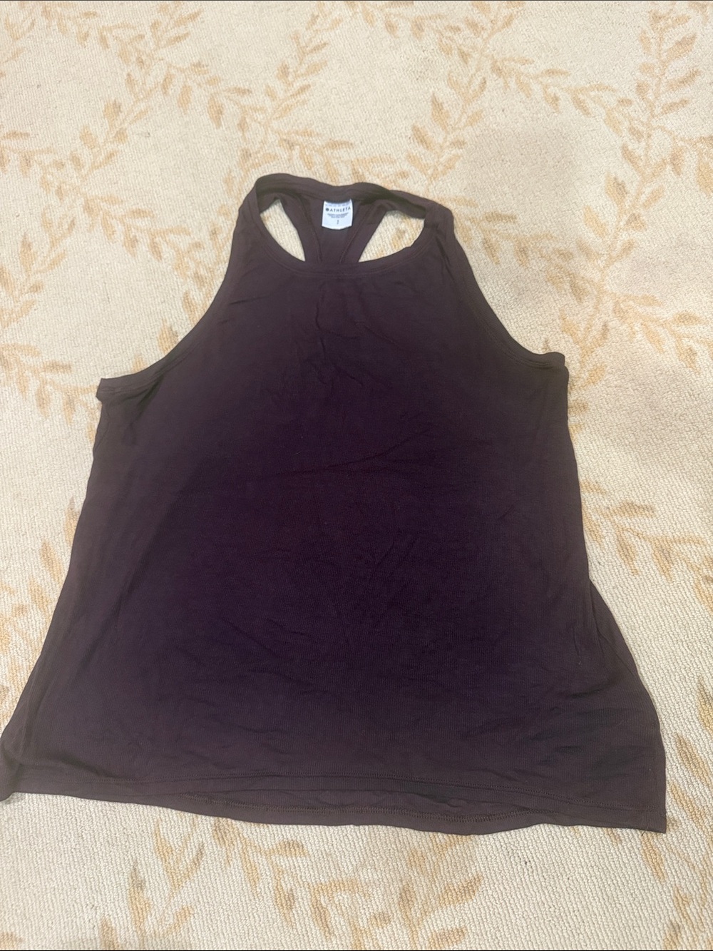 ATHLETA move with ease ribbed Racerback Tank Top - burgundy color not purple